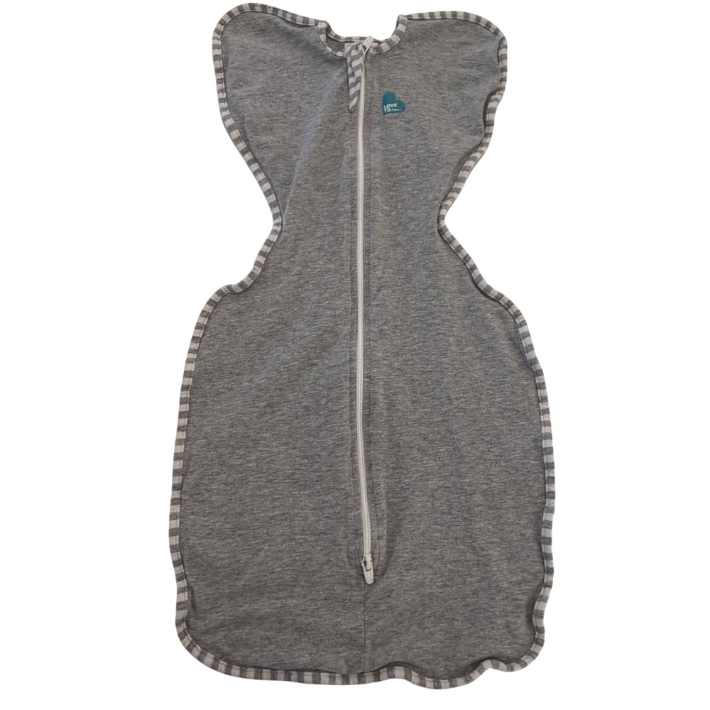 Love To Dream Swaddle UP Original Gray Striped Baby Sleep Sack 1.0 TOG Small S